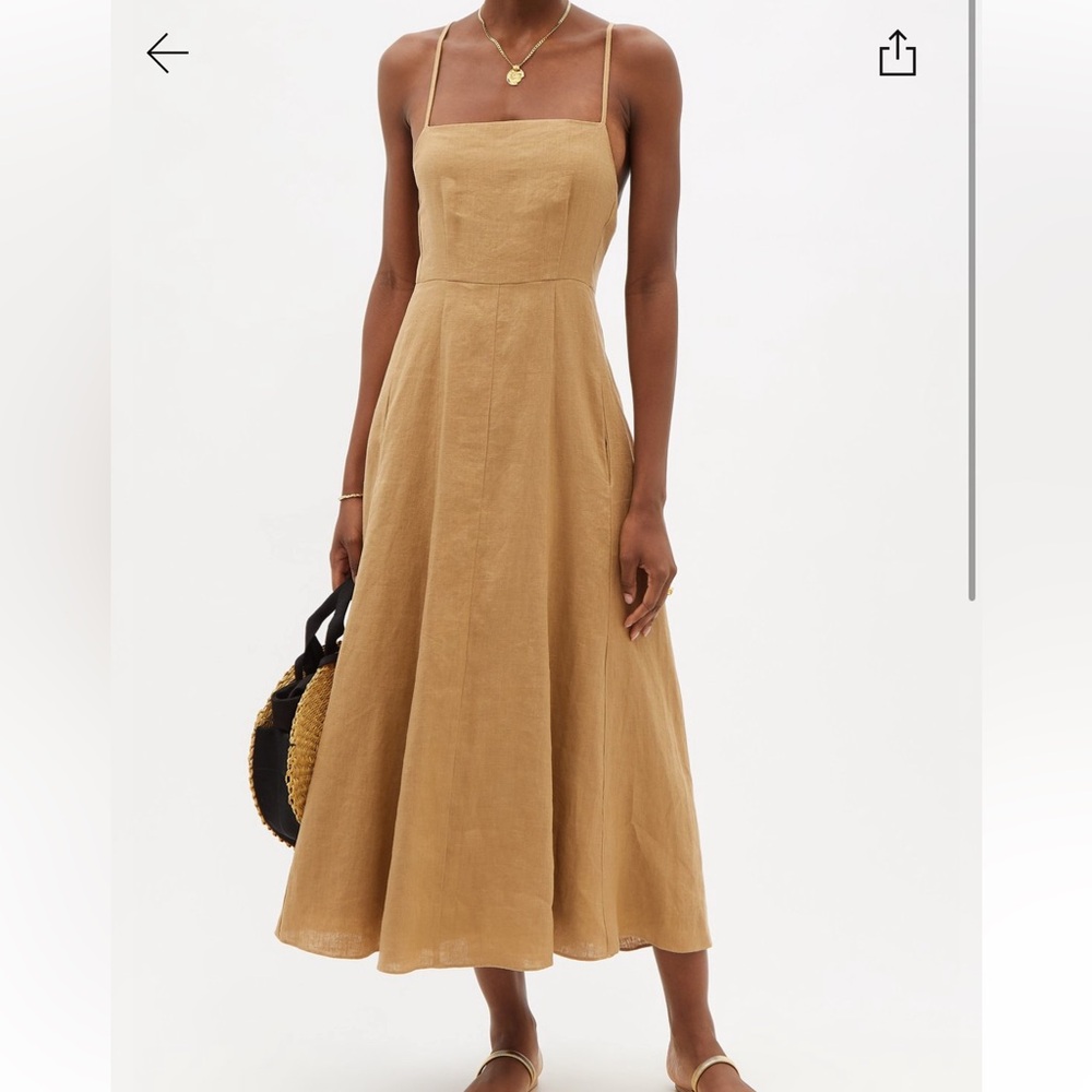 Mara Hoffman Verona crossover-back hemp midi Dress